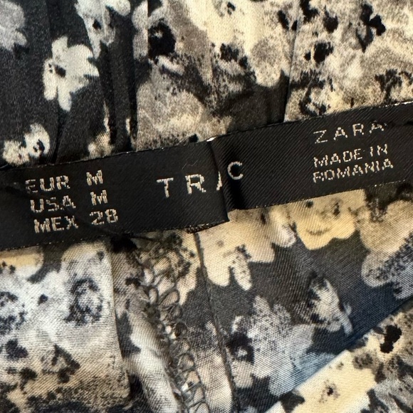 Zara Trafaluc Floral Jogger Pants M | Y2K Silky Lounge Elastic Waist - Picture 7 of 14